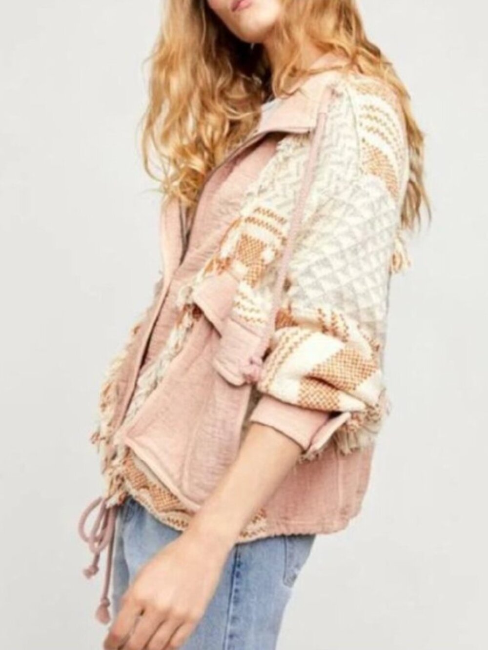 FREE PEOPLE EVERYTHING NICE SUGAR ROSE JACKET - Picture 4 of 13